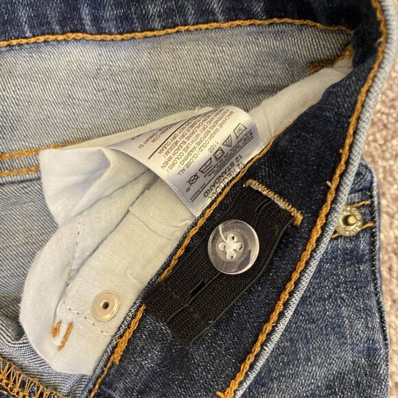 Old Navy Kids Karate Jeans Size 12 Regular Blue Stretch Expandable Waist EUC - Picture 5 of 13